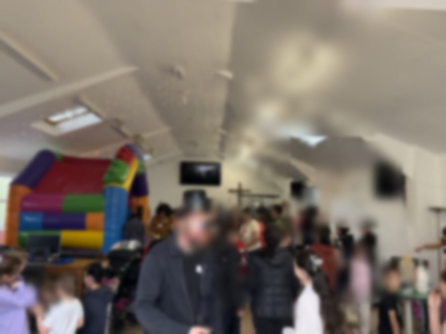 Vision Church event with bouncy castle